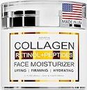 Collagen Cream - Face Moisturizer - Anti Aging Face Cream - Wrinkle Cream for Women and Men with Retinol, Peptides and Hyaluronic Acid - Day and Night - Best Facial Moisturizer