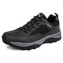 CC-Los Men's Waterproof Hiking Shoes/Walking Shoes/Work Shoes Non-Slip, Black Size 6.5-13