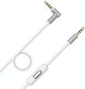 KAPON Beats Replacement Audio Cable Cord Wire with in-line Microphone and Control for Beats by Dr Dre Headphones Solo Studio Pro Detox Wireless Mixr Executive Pill (White)