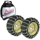 Pair of 2 Link Tire Chains & Tensioners for Yamaha Raptor with 14x4x6 Tires