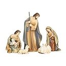 Joseph's Studio by Roman - 5-Piece Nativity Figure Set with Wood Stained Features, Christmas Collection, 10.25" H, Resin, Decorative, Religious Gift, Home Decor, Durable, Long Lasting