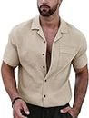 Lymio Casual Shirt for Men|| Shirt for Men|| Men Stylish Shirt (D-Crush-16-23) (M, Khakhi)