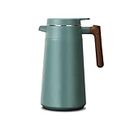 1.68L Thermal Coffee Carafe Jugs with Strainer, 304 Stainless Steel Insulated Coffee and Tea Pot, Double Wall Vacuum Coffee Pot Teapot with Temperature Display for Coffee, Tea, Beverage (Green)