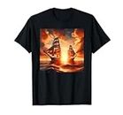 Sailing Schooner Sailing In the Sunset Number 2 T-Shirt
