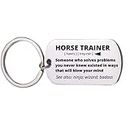 Horse Trainer Keychain, Horse Trainer Jewelry Gift, Coworker Keychain Appreciation Gift for Men and Women