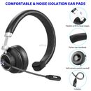 Trucker Bluetooth Headset Wireless Noise Cancelling Headphones with Mute Mic