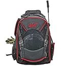 WOLT Professional Equestrian Backpack with Helmet Holder for Horse Riding, One Bag wih Multiple Compartments Carry All Accessories (NOT included), One Size Black+Red, Black Red, Medium, Athletic Sports Bag