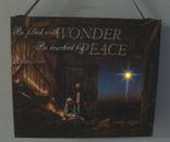 Lighted Nativity Scene Flickering Canvas Ornament ~ Radiance Be Filled w/ Wonder