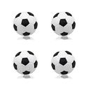 Massmot 4pcs Foosball Table Balls, 36mm Table Soccer Balls for Foosball Tabletop Game Foosball Accessory Replacements (White & Black)