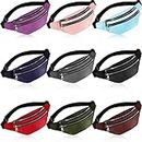 Amylove 9 Pcs Fanny Pack Bulk for Women Men with Adjustable Strap Waterproof Waist Packs for Travel Hiking Cycling Running Outdoor Sports, 9 Colors