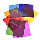 Outus 104 Pieces Cellophane Wrap Paper Color Cellophane Cello Sheets for Gel Light Filter DIY Arts Crafts Decoration Plastic Sheet (Multicolor, 7.5 x 7.5 Inch)