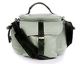 Genuine Leather Bag for Canon PowerShot SX510 HS 12.1 MP CMOS DSLR Camera (#MN_Grey)