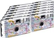 TopShot"I Love You" Disposable Camera/Wedding Camera / 27 Photos with Flash, Pack of 12 White
