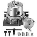 VEVOR Rotary Table for Milling Machines, 4''/ 100 mm, Horizontal Vertical Model Precision Milling Rotary Table, with 3.1''/80 mm 3-Jaw Chuck M10 T-Bolts Nuts, for Milling Engineering Indexing Tools