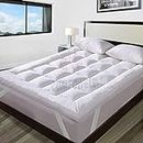 Comfowell 600 GSM Microfiber 5 Star Cotton Standard Bed Soft Waterproof Quilted Mattress Padding/Topper. Comfortable for Better Sleep -White Colour of Queen Size 60x78 Inch