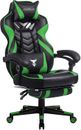 Zeanus Green Gaming Chair High Back Gamer Chair with Footrest Recliner Computer 