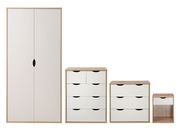 Bedroom Furniture Set Chest of Drawers Wardrobe Bedside Cabinet Table 3 Piece