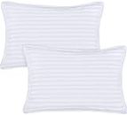 Utopia Bedding Toddler Pillow (White, 2 Pack), 13x18 Toddler Pillows for Sleeping, Soft and Breathable Cotton Blend Shell, Polyester Filling, Small Kids Pillow Perfect for Toddler Bed and Travel