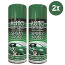 2x Lata de aerosol de 400 ml de pintura en aerosol verde para carreras para coche bicicleta metal madera furgoneta