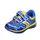Children's shoes GEOX 21 EU sneakers blue leather yellow fabric BE982-21