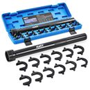 13pc Inner Tie Rod Removal Auto Tool Kit with 12 SAE & Metric Crowfoot Adapters