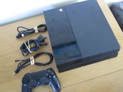 Sony PlayStation 4 500GB Black Console PS4 Controller + Cables Bundle Games PS4