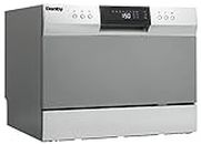 Danby DDW631SDB Portable Countertop Dishwasher with 6 place Settings and Silverware Basket, LED Display, Energy Star, Silver