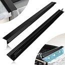 16.5"-33" Stove Counter Gap Covers, Stainless Steel Stove Guard, Cooktop Trim Kit, Stove Gap Guards, Oven Gap Filler, Heat Resistant & Effectively Protect Stove Gap Filler,BLACK(2PCS)