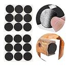 ATIRAMANIYA Chair Leg Floor Protector,Slip Furniture Pads,Self Adhesive Furniture Feet Rubber Grippers Pads Anti Scratches Reduce Noise Chair Pads for Hardwood Floors Protectors,15pcs,Black Round (15)