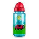 TUM TUM Borraccia Bambini Flip Top, Borraccia Bambini con Cannuccia in Tritan, 400ml, Senza BPA (Bugs)