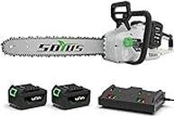 SOYUS 40V 16-Inch Brushless Cordless Chainsaw with Battery and Charger, Battery Operated Chainsaw with Auto-Tension & Auto-Lubrication for Wood Cutting & Tree Trimming, 2x4.0Ah Batteries Included