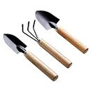 Oblivion 3 Pcs Gardening Tool Set, Hand Tool Kit for Home Gardening, Small Sized Hand Cultivator, Small Trowel & Garden Fork, Perfectly Sized for Kids, Ideal for Home Gardening, Flower Pot and Lawn