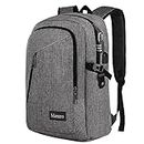 Mancro Laptop Backpack, Grey, 17.3 inch, Laptop Backpack
