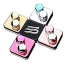 Soft Eye Contact Lens Holder Travel Kit Case Box Container Holder with Mirror Tweezers and Bottle (Random Color)(Black, Rose Gold,Silver, Pink and Gold)