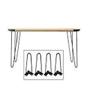 4 Pcs European and American Style Black Iron Table Leg Bracket Coffee Table Desk Furniture Legs (700mm/28inch)