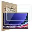 Hianjoo [2-Pack] Screen Protector Compatible with Samsung Galaxy Tab S9 Plus/ S8 Plus/ S7 FE/ S7 Plus 12.4, [HD Clarity] [9 Hardness] Tempered Glass for Tab S9+/S8+(SM-X800)/S7 FE(SM-T730SM-T733)/S7+ (SM-T970)