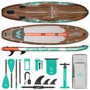 11'6"x35" Inflatable Stand Up Paddle Board, Extra Wide Paddle Board for Family