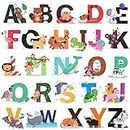Alphabet Wall Decals, H2MTOOL Removable Animal ABC Wall Stickers for Kids Nursery Room Decor (Alphabet)
