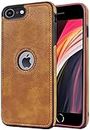 Excelsior Premium PU Leather Back Cover case with 360 Degree Full Body Protection | Shockproof Compatible with Apple iPhone SE 2020 | 2022 (Brown)