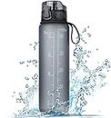 FULDENT Sports Water Bottle 1L Leakproof Design Water Bottle, BPA Free Tritan Plastic Drinking Bottle for Teenager, Adult, Sports, Hiking, Gym, Fitness, Outdoor, Cycling, School & Office