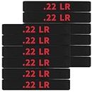 12 Pack Miaozhun .22 LR Magazine Marking Bands .22LR Ammunition Caliber Identification (Black-Red)