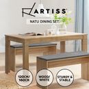 Artiss Dining Table or Chairs Dining Set Kitchen Restaurant Wooden White 120CM