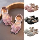 Leather Girls Shoes Kids Baby Infant Toddler Bowknot Princess  Party   Sandals