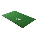 Golf Hitting Mat - 5x3-Foot Artificial Turf Training Mat with 3 Tees, 6 Teeing Positions - Outdoor or Indoor Golf by Wakeman