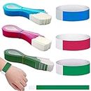 HASTHIP® 300 Pack Paper Wristbands Arm Bands for Events Neon Wrist Bands, Lightweight Colored Wristbands Concert Party Wristbands Party Waterproof Hand Bands(100*Green+100*Rose Red+100*Blue)