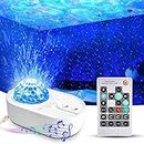 Spaceship Star Projector Galaxy Night Light,Ocean Wave Sky Galaxy Lamp Led Lights for Bedroom with Bluetooth Music Speaker 360°Rotating Sleep Soothing Color Ambiance Lamp for Kids Bedroom Decoration