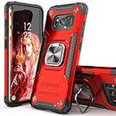 IDYStar Galaxy S8 Case, Hybrid Drop Test Cover with Car Mount Kickstand Slim Fit Protective Phone Case for Samsung Galaxy S8, Red