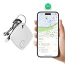 Novzix Finder Tracker S1,Work with Apple Find My,Bluetooth Trackers and Key Finder,Replaceable Battery, Item Locator for Keys, Bags, Wallets, Luggage,(Android Not Supported) (S1 White 1Pack)