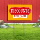 Discounts for Cash Indoor Outdoor Yard Sign