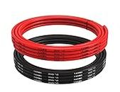 Electrical cable 14 AWG Silicone Wire Hook Up Wire Cable 6 m [3 m Black And 3 m Red] Flexible of Tinned Copper Wire for DIY RC aircraft Auto Battery Clamp Cable Electronic equip